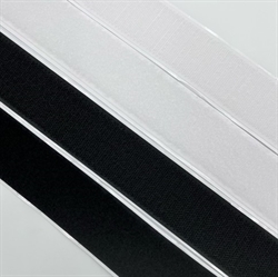 BURRETAPE M/HOT MELT KLÆB - 20mm HVID HOOK